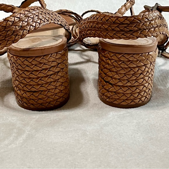 Schutz Rosalia Strappy Block Heel Sandal in Deep Nude Leather, 7.5 - Picture 9 of 14